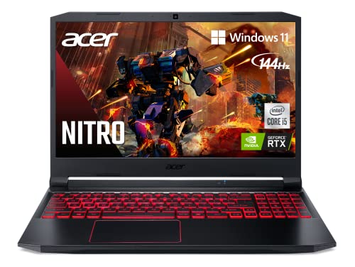Acer Nitro 5 AN515-55-53E5 Gaming Laptop | Intel Core i5-10300H | NVIDIA GeForce RTX 3050 Laptop GPU | 15.6 inch FHD 144Hz IPS Display | 8GB DDR4 | 256GB NVMe SSD | Intel Wi-Fi 6 | Backlit Keyboard