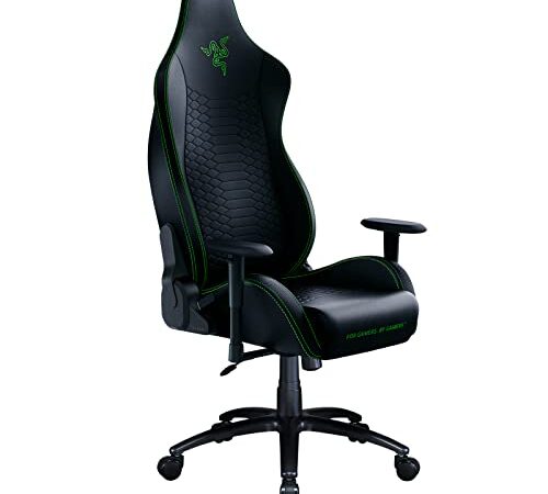 Razer Iskur X Ergonomic Gaming Chair: Ergonomically Designed for Hardcore Gaming - Multi-Layered Synthetic Leather - Durable Foam Cushions - 2D Armrests - Steel-Reinforced Body