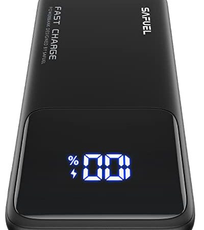 SAFUEL Power Bank, 22.5W PD3.0 QC4.0 Fast Charge 10500mAh USB C LED Display Portable Charger, Quick Charging Battery Pack with Phone Holder for iPhone 13 12 11 Pro Samsung S20 Google AirPods iPad Tablet