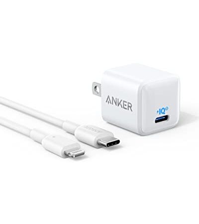 Anker USB C Charger 20W, 511 Charger (Nano), PIQ 3.0 Durable Compact Fast Charger with 6ft USB-C to Lightning Cable (MFi Certified) for iPhone 13/13 Mini / 13 Pro / 13 Pro Max/iPad Pro and More