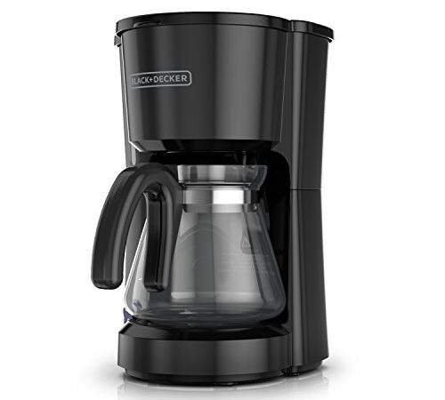 BLACK+DECKER Coffee Maker, 5 Cup, Small Space-Saving Compact Design, Black, CM0700BZ