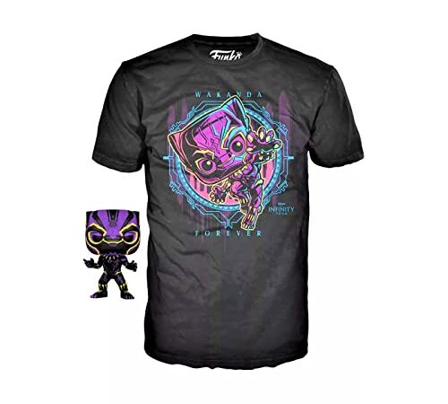 Funko POP! Blacklight - Black Panther POP & Tee XL