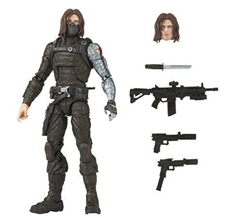 Hasbro Marvel Legends Series Winter Soldier 6-inch Falcon & The Winter Soldier Disney+ Action Figure Toy, 5 Accessories (F5881)