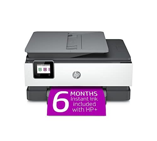 HP OfficeJet Pro 8025e All-in-One Wireless Color Printer for Home Office, with Bonus 6 Months Free Instant Ink with HP+, Compatible with Alexa (1K7K3A)