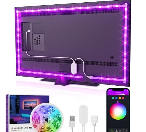 LED Light Strip, Smart TV Backlight WiFi Works with Alexa and Google Home, App_Go_sund WiFi Control, 16 Million RGB Color Changing Dimmable Home Decor Bedroom Warm White Light (SL1 - 9.6ft)