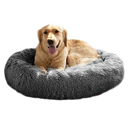 MFOX Dog Bed Cat Bed Donut, Pet Bed Faux Fur Cuddler, Machine Washable Self-Warming Pet Bed for Cats Small Medium Dogs