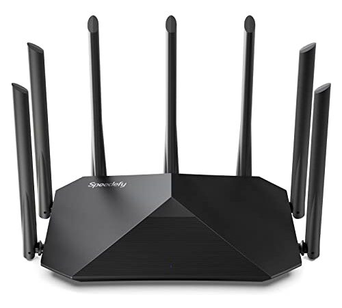 Speedefy AC2100 Smart WiFi Router - Dual Band Gigabit Wireless Router for Home & Gaming, 4x4 MU-MIMO, 7x6dBi External Antennas for Strong Signal, Parental Control, Support IPv6 (Model K7)