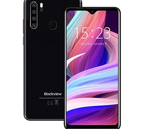 Unlocked Android Smartphones Canada, Blackview A80 Plus, 64GB Dual SIM Unlocked Cell Phones Android, Android 10 OS Cell Phones, 6.5" HD+ Display, 13MP Camera, Fingerprint Face ID, 4680mAh Battery