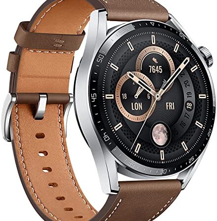 HUAWEI Watch GT 3 46 mm Smartwatch, Durable Battery Life, All-Day SpO2 Monitoring, Personal AI Running Coach, Accurate Heart Rate Monitoring, 100+ Workout Modes, Stainless Steel