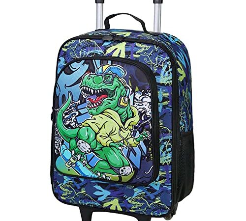 Kids Luggage for Boys, Cute Dinosaur Rolling Wheels Suitcase for Toddler, Children Travel Carry on Suitcase