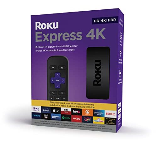 Roku Express 4K 2021 | Streaming Media Player HD/4K/HDR with Smooth Wireless Streaming and Roku Simple Remote with TV Controls, Includes Premium HDMI® Cable