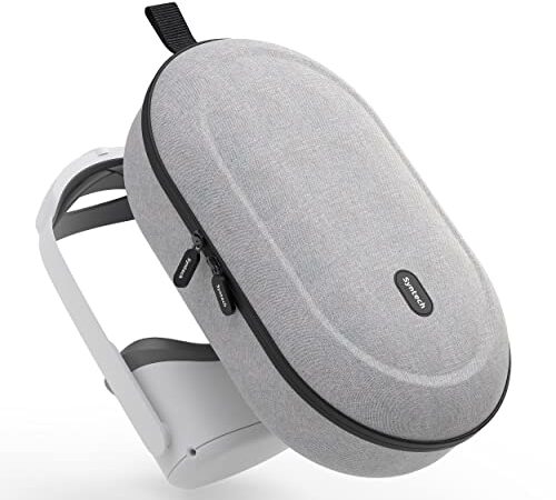 Syntech Hard Carrying Case Compatible with Meta/Oculus Quest 2 Accessories VR Headset with Elite Strap, Touch Controllers and Other Accessories, Ultra-Sleek Design for Travel and Storage (Grey)