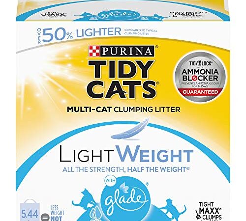 Tidy Cats Glade Clear Springs Lightweight Cat Litter for Multiple Cats - 5.44 kg