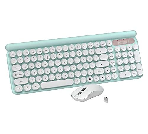 Wireless Keyboard and Mouse Combo, 2.4GHz Wireless Compact Keyboard and Quiet-Click Mouse for Desktop/Laptop/PC (Batteries not Included)