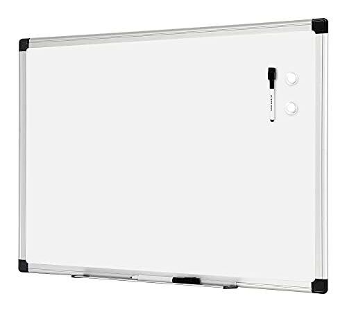 AmazonBasics Magnetic Framed Dry Erase White Board, 24 x 36 Inch