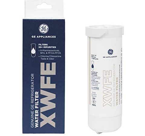 GE XWFE Refrigerator Water Filter | Certified to Reduce Lead, Sulfur, and 50+ Other Impurities | Replace Every 6 Months for Best Results | Pack of 1