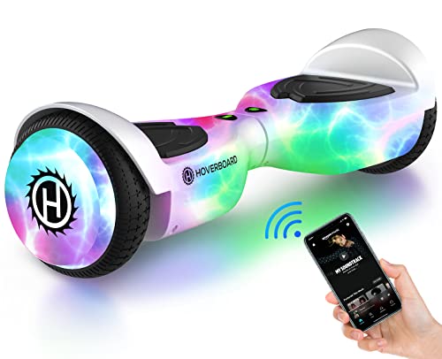 Hoverboard Pilot Illuminated Self Balancing Scooters, with 6.5" LED Wheels and Music Speaker, Max 8km & 10km/h Power by Dual 250W Motor, UL2272 Certified and 93.6Wh Battery Hoverboard