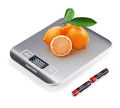 Kitchen Scale, Digital Food Scale, Multifunction Accuracy Scale LCD Display,Stainless Steel Digital Scale (oz/lb/g/kg/ml/Milk ml) (11 Pounds)