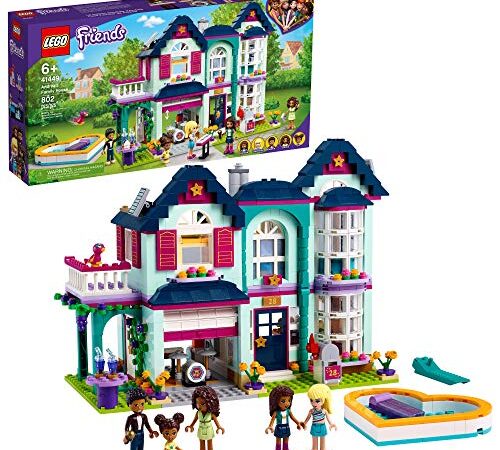 LEGO Friends Andrea's Family House 41449 Building Kit; Mini-Doll Playset is Great Gift for Creative 6-Year-Old Kids, New 2021 (802 Pieces)