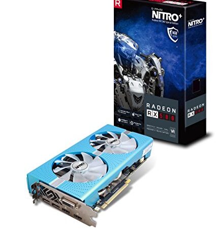 Sapphire Radeon Nitro+ RX 580 8GB GDDR5 Dual HDMI / DVI-D / Dual DP w/ Backplate Special Edition (UEFI) PCI-E Graphic Cards 11265-21-20G