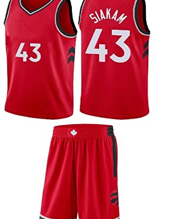 Siakam/VanVleet Kids Basketball Jersey & Shorts Youth Gift Set Home/Away (YM 8-10 Years, Siakam #43 Home)