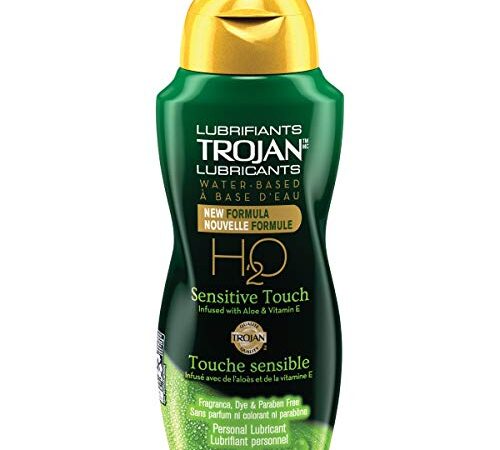 TROJAN H20 Sensitive Touch Aloe Infused, Water-based, Personal Lubricant, 163-ml