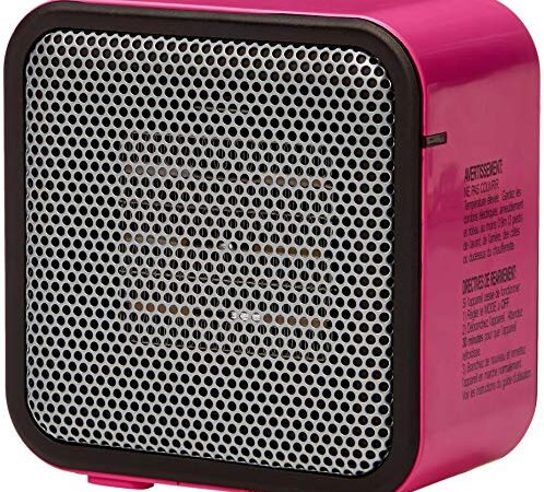 Amazon Basics 500-Watt Ceramic Small Space Personal Mini Heater - Pink