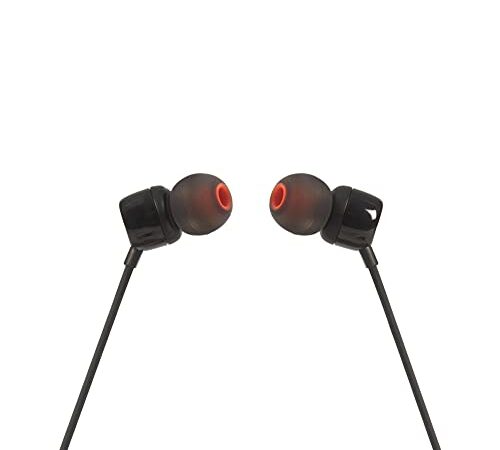 JBL Tune 110 In-Ear Headphones with One-Button Remote with Microphone - Black