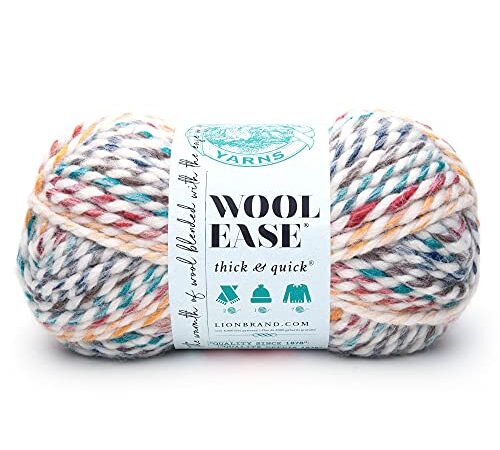 Lion Brand Yarn 640-610 Wool Ease Thick and Quick Yarn, Hudson Bay