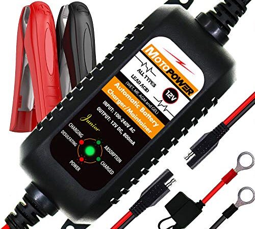 MOTOPOWER MP00205A 12V 800mA Fully Automatic Battery Charger/Maintainer