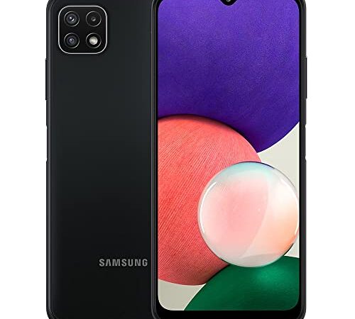 Samsung Galaxy A22 5G (128GB, 4GB) 6.6" 90Hz, Android 11, 48MP Triple Camera, Dual SIM GSM 4G Volte Unlocked (for Canada + Global, 4G only) International Model (Extra Fast Charger Bundle, Gray)