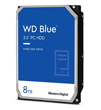 Western Digital 8TB WD Blue PC Internal Hard Drive HDD - 5640 RPM, SATA 6 Gb/s, 128 MB Cache, 3.5" - WD80EAZZ