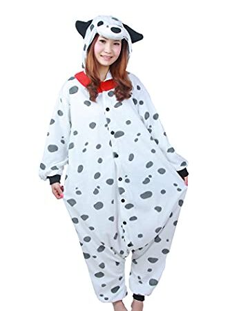 WOTOGOLD Animal Cosplay Costume Dog Unisex Adult Pajamas White