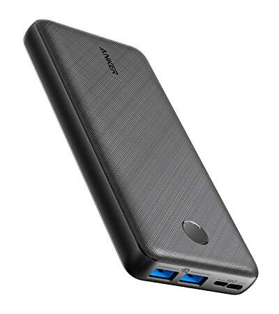 Anker Portable Charger, 325 Power Bank (PowerCore Essential 20K) 20000mAh Battery Pack with High-Speed PowerIQ Technology and USB-C (Input Only) for iPhone, Samsung Galaxy, and More