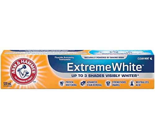 ARM & HAMMER Extreme White Toothpaste, 120-ml, (packaging may vary)