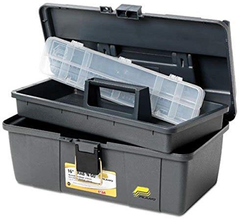 Plano 452006 16" GRAB-N-GO Tool Box with Removable Tray,