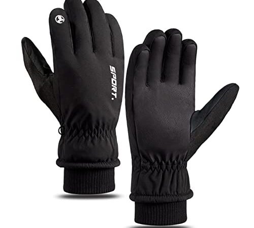 BZGG Winter Ski Gloves, Waterproof Thermal Snow Gloves for Men Women, Windproof Touchscreen Fingers Warm Snowboard Gloves for -30℉ Cold Weather
