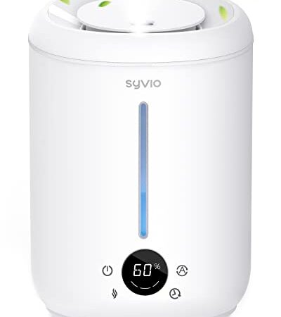 Humidifiers for Bedroom Large Room, Syvio 2.8L Smart Humidity Sensor Cool Mist Air Humidifiers, Easy to Clean Humidifiers for Baby Home Top Fill, Essential Oil Diffuser, Ultrasonic Quiet, 360° Nozzle