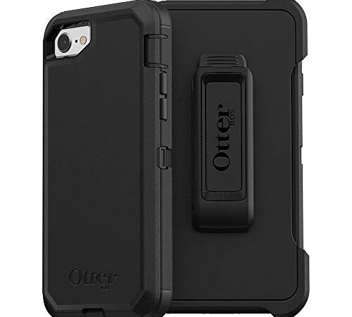 OtterBox DEFENDER SERIES Case for iPhone SE (3rd and 2nd gen) and iPhone 8/7 - Frustration Free Packaging - BLACK