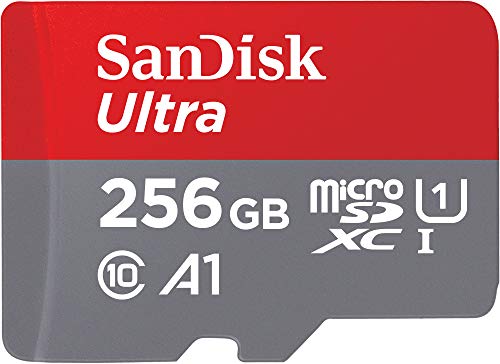 SanDisk 256GB Ultra microSDXC UHS-I Memory Card - 120MB/s, C10, U1, Full HD, A1, Micro SD Card SDSQUA4-256G-GN6MN