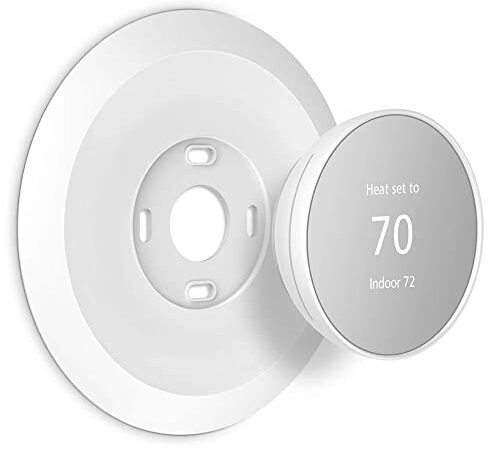 Wall Plate Made for The Nest Thermostat 2020, Google Nest Thermostat Trim Kit Accessory, Easy Installation (Snow)